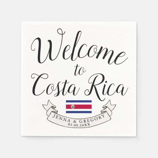 Welkom in Costa Rica | Destination Wedding Servet (Voorkant)