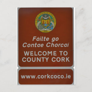 Welkom in County Cork, Ierland Briefkaart