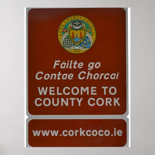 Welkom in County Cork, Ierland Poster (Voorkant)