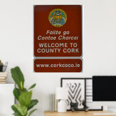 Welkom in County Cork, Ierland Poster (Thuiskantoor)