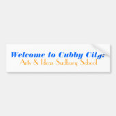 Welkom in Cubby City, Arts & Ideas Sudbury Sc... Bumpersticker (Voorkant)