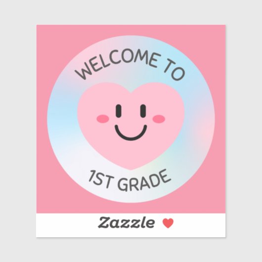 Welkom in de 1e klas terug naar school Small Size Sticker (Vel)