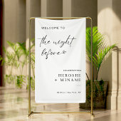 Welkom in de avond ervoor spandoek