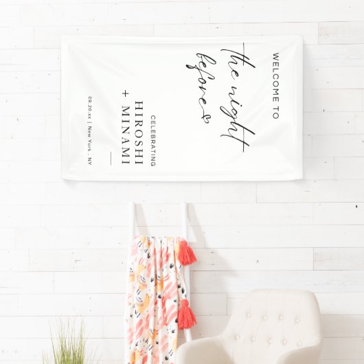 Welkom in de avond ervoor spandoek (Insitu)