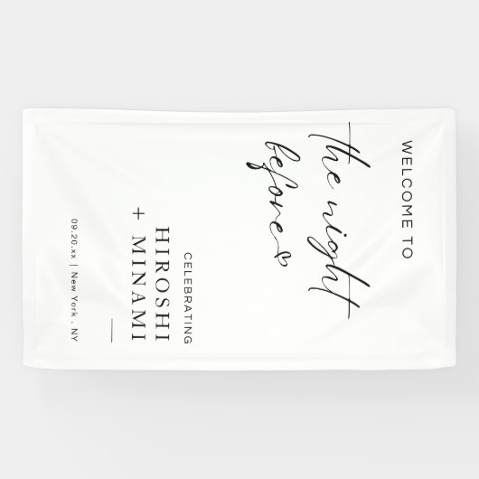 Welkom in de avond ervoor spandoek (Horizontaal)