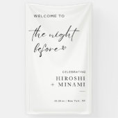 Welkom in de avond ervoor spandoek (Verticaal)