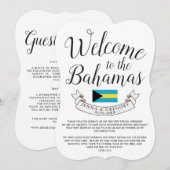 Welkom in de Bahama's | Bestemming Trouwdag Aangep Kaart (Voorkant / Achterkant)