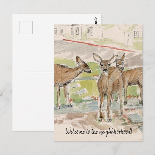 Welkom in de Buurt Hertengazon Briefkaart (Voorkant / Achterkant)