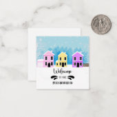 welkom in de buurt nieuwe thuis kerst notitiekaartje (Voorkant / Achterkant in situ)