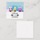 welkom in de buurt nieuwe thuis kerst notitiekaartje (Voorkant / Achterkant)