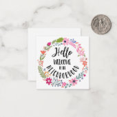 welkom in de buurt - nieuwe thuisbriefkaart notitiekaartje (Voorkant / Achterkant in situ)