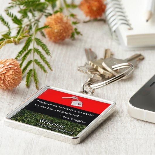 Welkom in de buurt sleutelhanger (Zijkant)