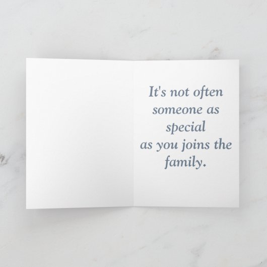 Welkom in de familie, silhouet van vogels op draad kaart (Binnen)