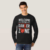 Welkom in de gevarenzone t-shirt (Voorkant volledig)