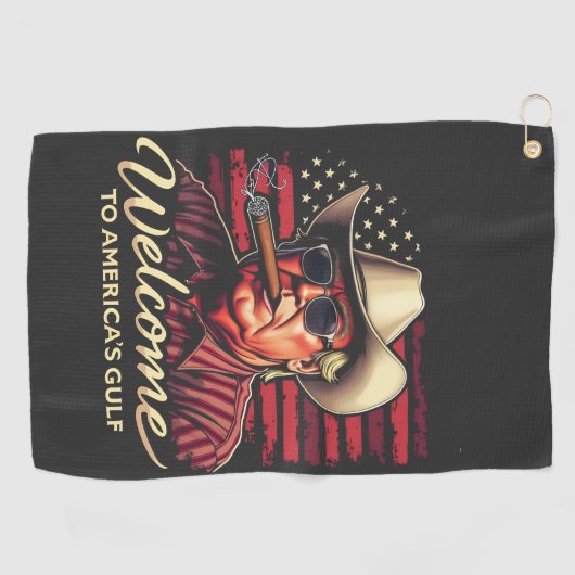 Welkom in de Golf van Amerika Grappig Trump Amerik Golfhanddoek (Horizontaal)