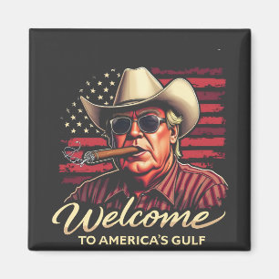 Welkom in de Golf van Amerika Grappig Trump Amerik Magneet