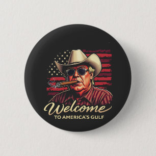 Welkom in de Golf van Amerika Grappig Trump Amerik Ronde Button 5,7 Cm