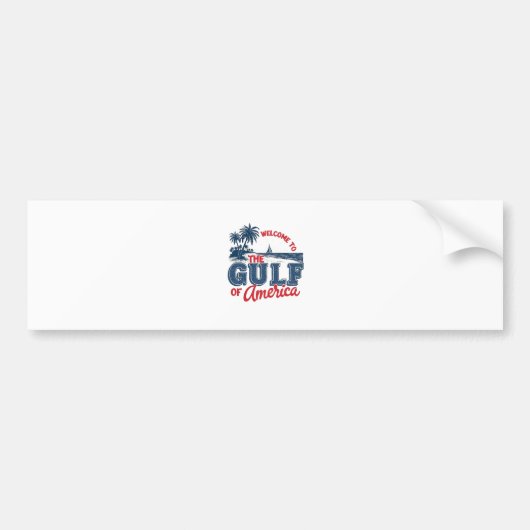 Welkom in de Golf van Amerika Mexicaanse immigrant Bumpersticker (Voorkant)