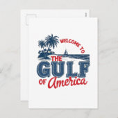 Welkom in de Golf van Amerika Mexicaanse immigrant Feestdagenkaart (Voorkant / Achterkant)