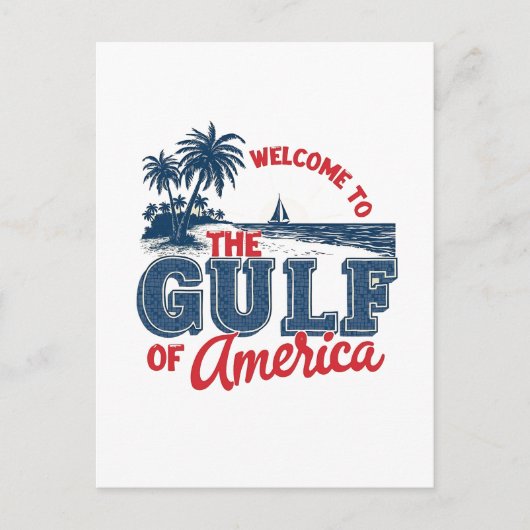 Welkom in de Golf van Amerika Mexicaanse immigrant Feestdagenkaart (Voorkant)