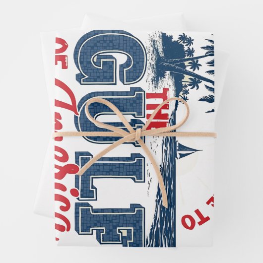 Welkom in de Golf van Amerika Mexicaanse immigrant Inpakpapier Vel (In situ)