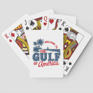 Welkom in de Golf van Amerika Mexicaanse immigrant Pokerkaarten