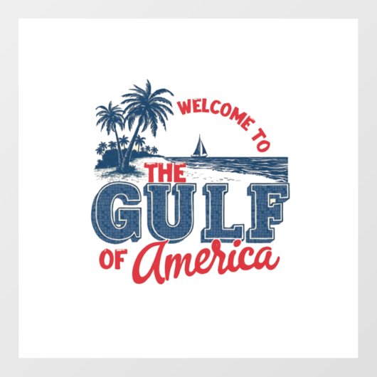 Welkom in de Golf van Amerika Mexicaanse immigrant Raamsticker (Vel)
