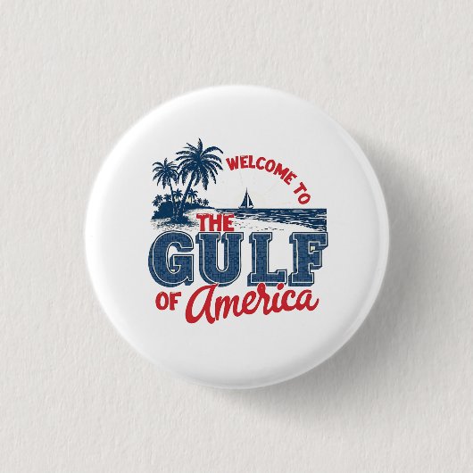 Welkom in de Golf van Amerika Mexicaanse immigrant Ronde Button 3,2 Cm (Voorkant)