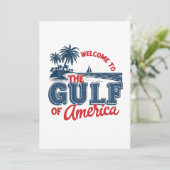 Welkom in de Golf van Amerika Mexicaanse immigrant Save The Date (Staand voorkant)
