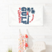 Welkom in de Golf van Amerika Mexicaanse immigrant Spandoek (Insitu)