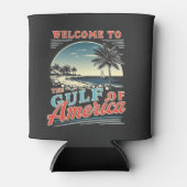 Welkom in de Golf van Amerika Trump Blikjeskoeler (Voorkant)