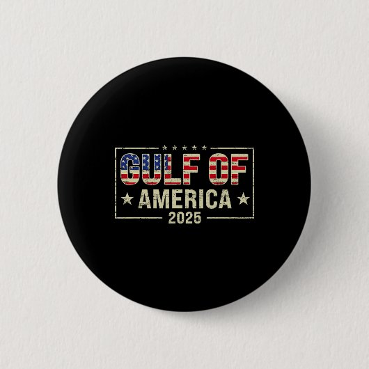 Welkom in de Golf van Mexico 2025 6 Ronde Button 5,7 Cm (Voorkant)