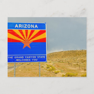 Welkom in de Grote Canyon-staat Arizona Servi Briefkaart