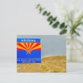Welkom in de Grote Canyon-staat Arizona Servi Briefkaart (Staand voorkant)