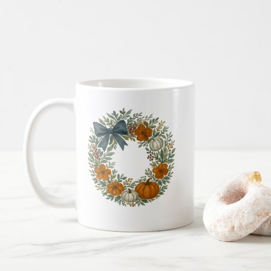 Welkom in de herfst Blue Pumpkin Koffiemok (Met donut)
