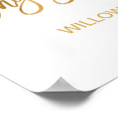 Welkom in de herfst Floral Engagement Party Poster (Hoek)