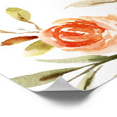 Welkom in de herfst Floral Rehearsal Poster (Hoek)