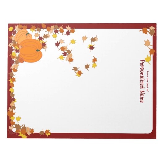 Welkom in de herfst - Unlined Notitieblok (Voorkant)