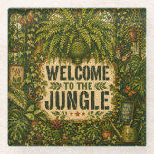 Welkom In De Jungle Glazen Onderzetter (Voorkant)
