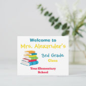 Welkom in de klas Terug naar School Briefkaart (Staand voorkant)