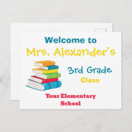 Welkom in de klas Terug naar School Briefkaart