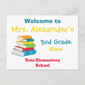 Welkom in de klas Terug naar School Briefkaart (Voorkant)