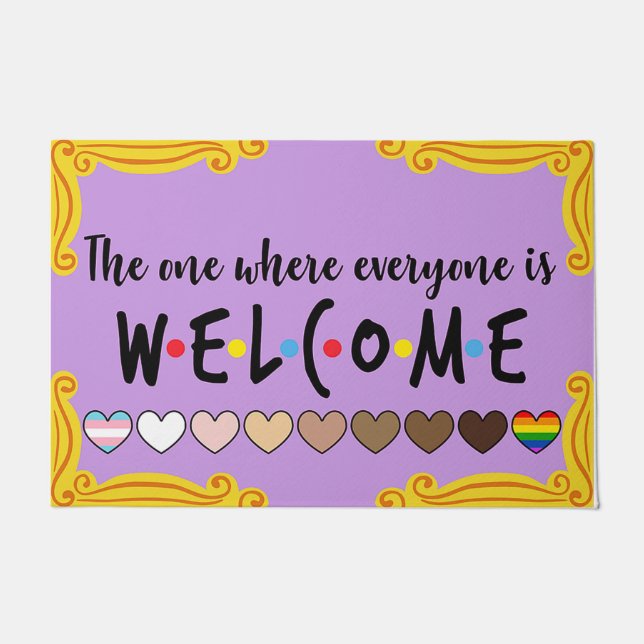 Welkom in de klaslokalen van de deur, grappige sch deurmat (Voorkant)