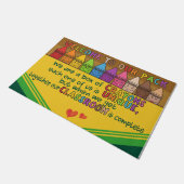 Welkom in de klaslokalen van de deur, grappige sch deurmat (Schuin)