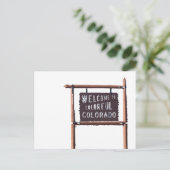 welkom in de kleurrijke colorado briefkaart (Staand voorkant)