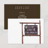 welkom in de kleurrijke colorado kaart (Voorkant / Achterkant)