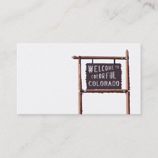welkom in de kleurrijke colorado visitekaartje (Voorkant)