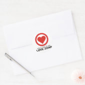 Welkom in de Love Zone Ronde Sticker (Envelop)