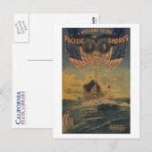 Welkom in de Pacific Shores. Vlaggenschip Connecti Briefkaart (Voorkant / Achterkant)