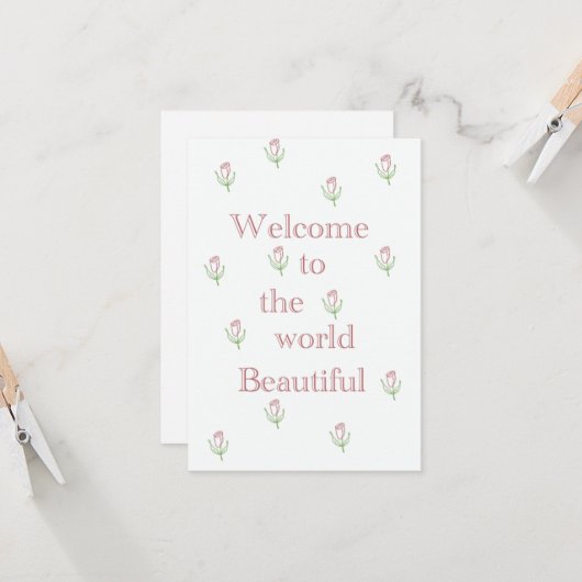 Welkom in de prachtige wereld kaart (Voorkant / Achterkant in situ)